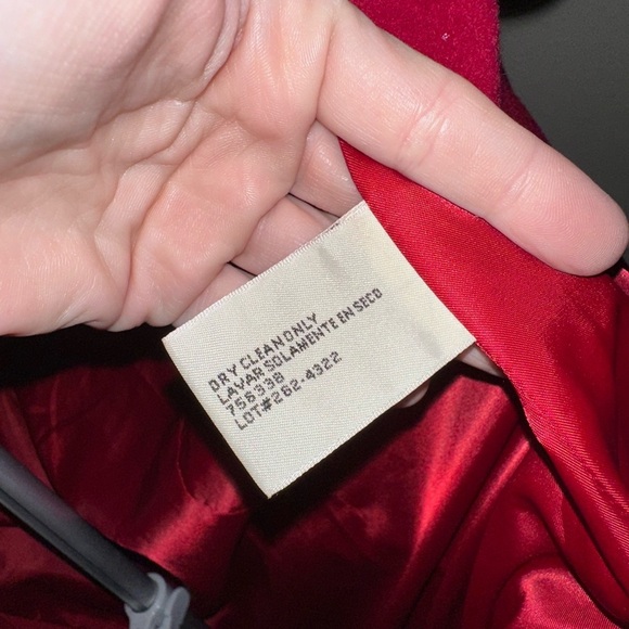 St. John's Bay Women's Red Double-Breasted Pea Coat - Picture 8 of 9